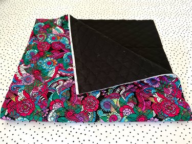 fold quilted fabric in half