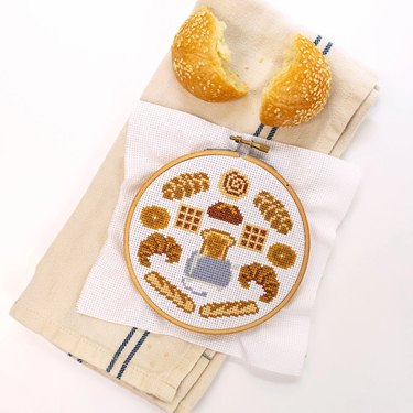 Cross-stitch of multiple types of bread
