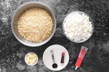 Ingredients for Rice Krispy treat brains