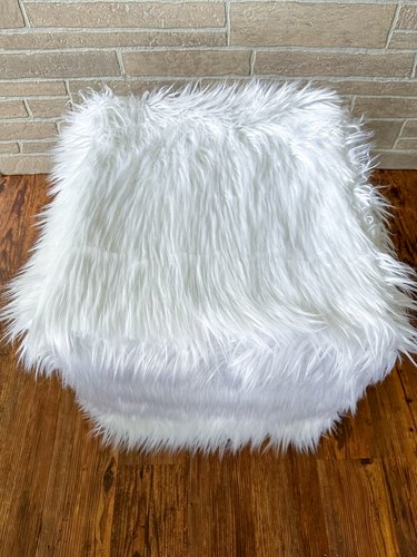turn right side out and slide over foam cube