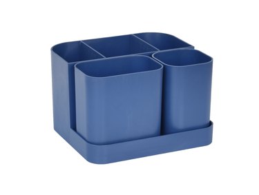 Blue organizer with five compartments