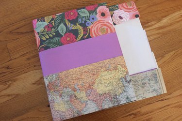 wrapping book cover around textbook