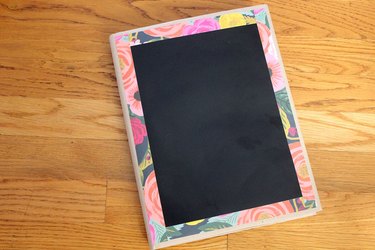 strips of paper framing chalkboard