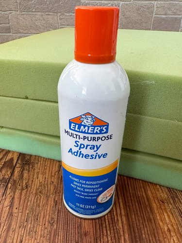 stack foam and adhere with spray adhesive