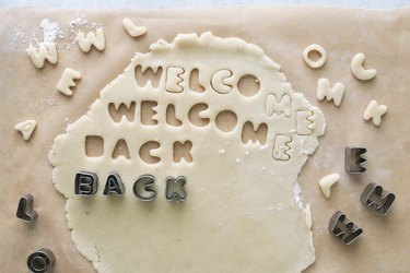 Sugar cookie dough for mini letter cookies