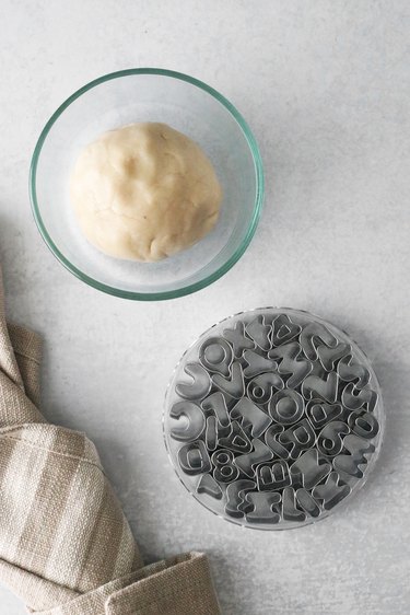 Ingredients for letter cookies