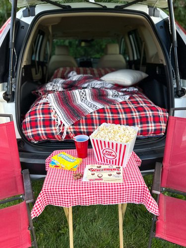 add a handy small snack table close to the trunk