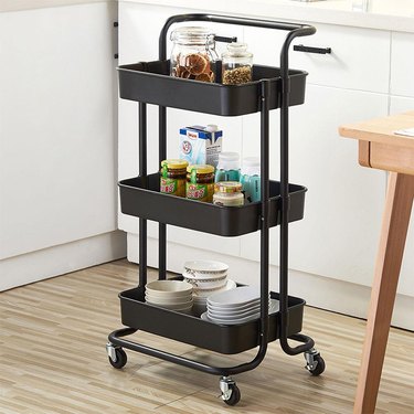 three tier rolling cart