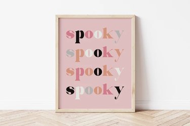 Pink Pastel Spooky Halloween Printable Art from Etsy
