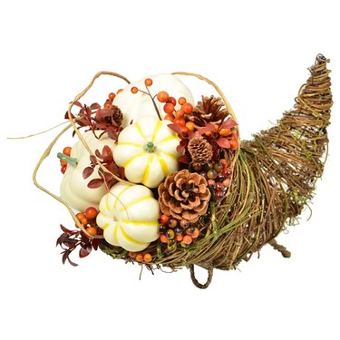 Pumpkin Cornucopia Mixed Floral Arrangement from Wayfair