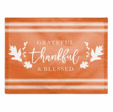 Grateful Thankful Blessed Stripes Cotton Twill Place Mat from Michaels