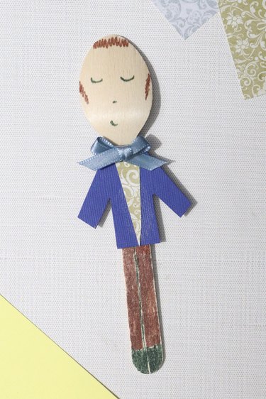 Spoon doll inspired by Colin from "Bridgerton"