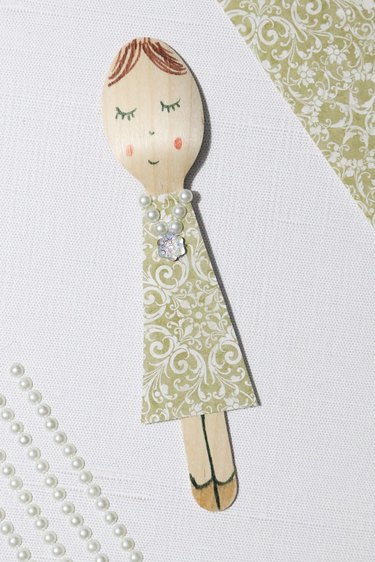 Spoon doll inspired by Lady Violet from "Bridgerton"
