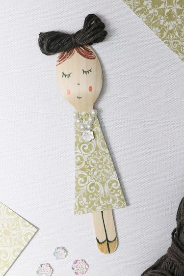 Spoon doll inspired by Lady Violet from "Bridgerton"