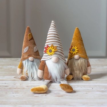 Set of Three Thanksgiving Gnomes from Etsy