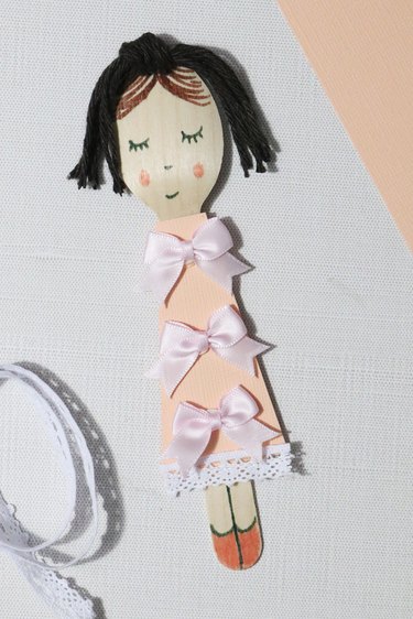 Spoon doll inspired by Hyacinth from "Bridgerton"