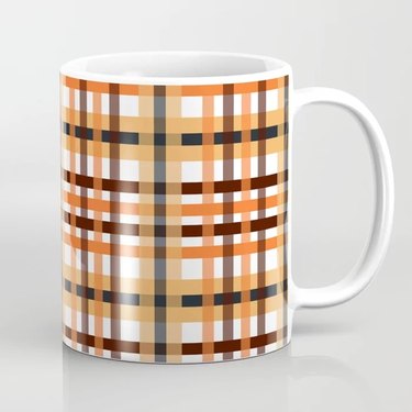 Thanksgiving Plaid Pattern Coffee Mug from Society6
