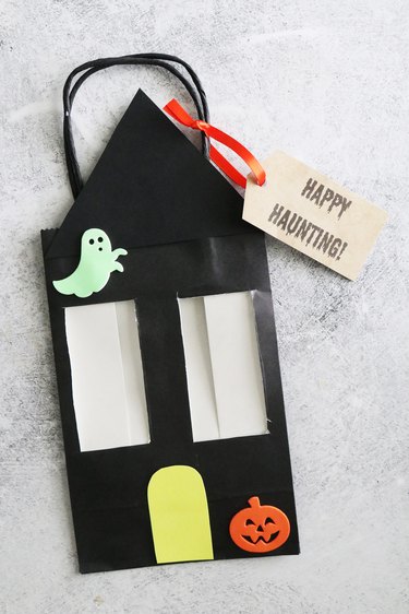 Haunted house Halloween treat bag