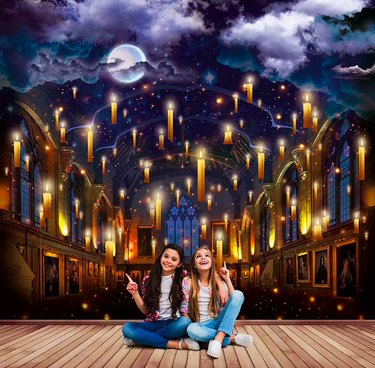 Great Hall Wizard’s Castle Self-Adhesive Wall Mural by Recallart