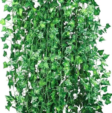 faux ivy curtain garlands