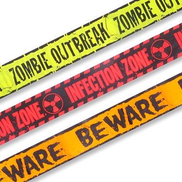 three kinds of Halloween caution tape