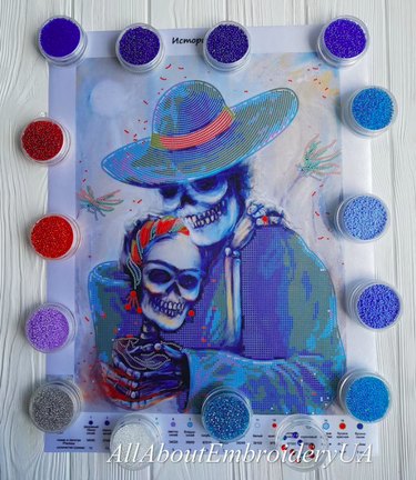 Skeletal Embrace Bead Embroidery Kit