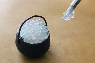 Mini cauldron filled with microbead "bubbles"