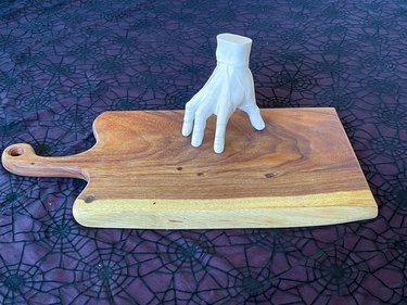The Thing hand on charcuterie board
