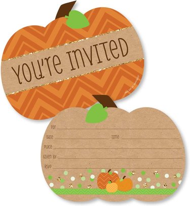 "You're invited" pumpkin invitation