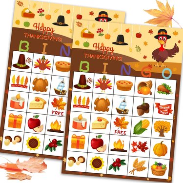 Two Thanksgiving Bingo cards