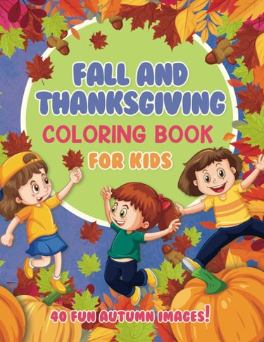Thanksgiving and fall coloring book for kids