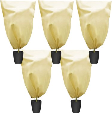 Foozet Drawstring Cloth Bags for Freeze Protection (5-Pack)