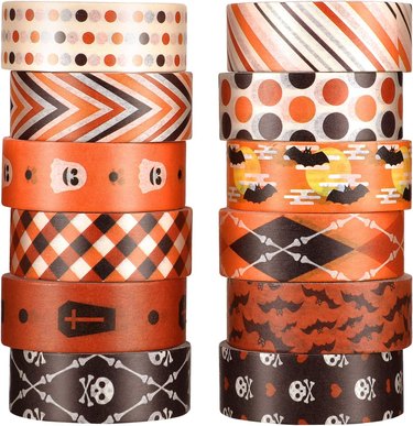 Halloween washi tape, 12 rolls