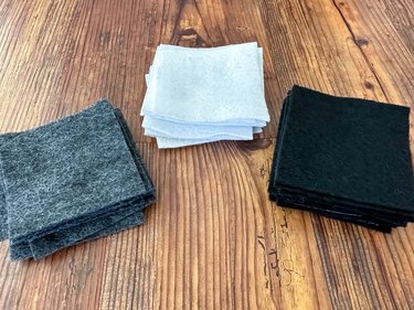 cut 3-in. felt squares