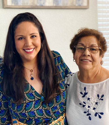 Ericka Sanchez poses with her mother