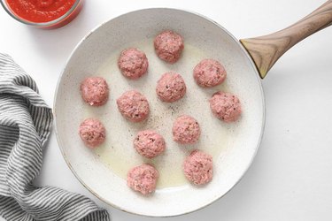 Cook meatballs