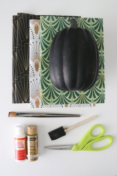 Supplies for art deco pumpkins