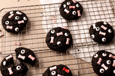 Halloween Sprinkle Cookies with Black Cocoa