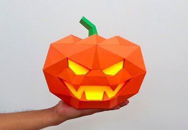 DIY Halloween Polygon Pumpkin by PaperAmazeDigital