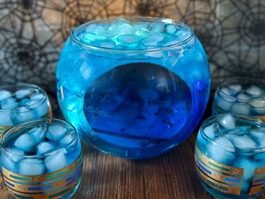 Finished "Haunted Mansion"–inspired punch bowl