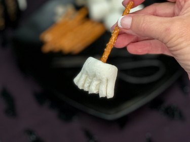 marshmallow and pretzel witch broom