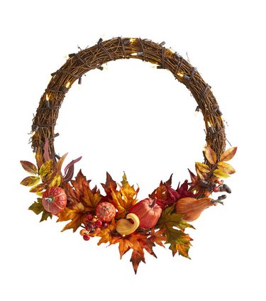 Nearly Natural Pumpkin And Maple Artificial Wreath from JOANN