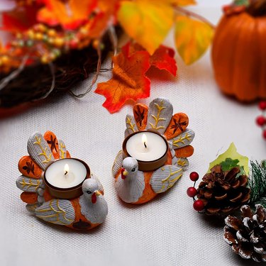 Thanksgiving Turkey Tea Light Candle Holders from Amazon