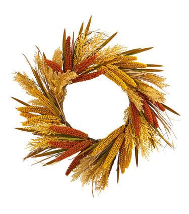 Nearly Natural Sorghum Harvest Artificial Wreath from JOANN