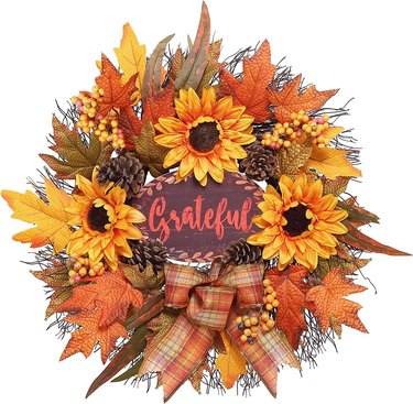 Grapevine Harvest Decor Wreath from Amazon