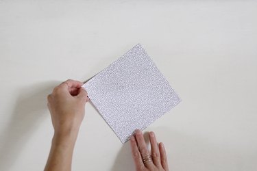 Rotating square paper into a diamond