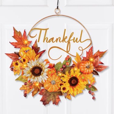 Thankful LED Lighted Wreath from Wayfair