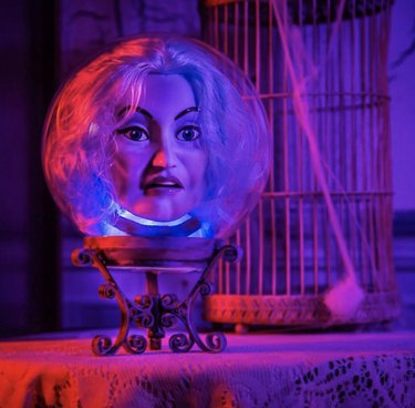 Madame Leota Crystal Ball sitting on a table