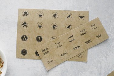 Labels for mini potion bottles