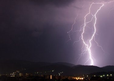 lightning bolt painting